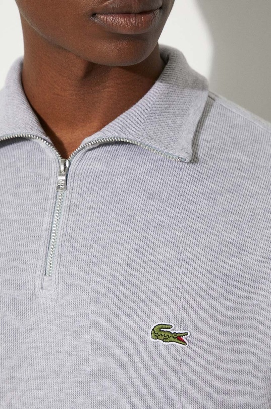 Бавовняний светр Lacoste SH1927 сірий
