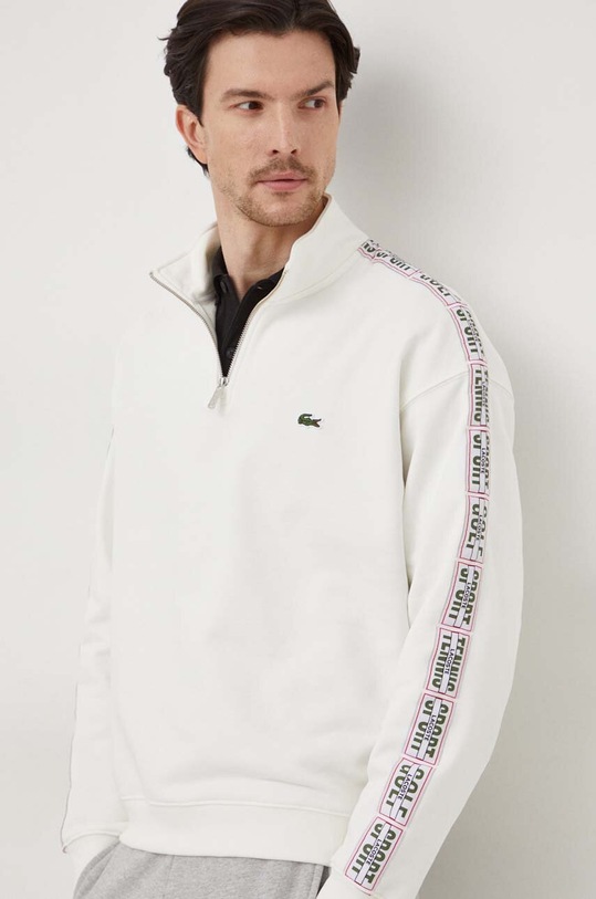 Хлопковая кофта Lacoste без капюшона бежевый SH2103