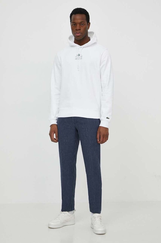 Lacoste hanorac de bumbac SH5643 alb SS24