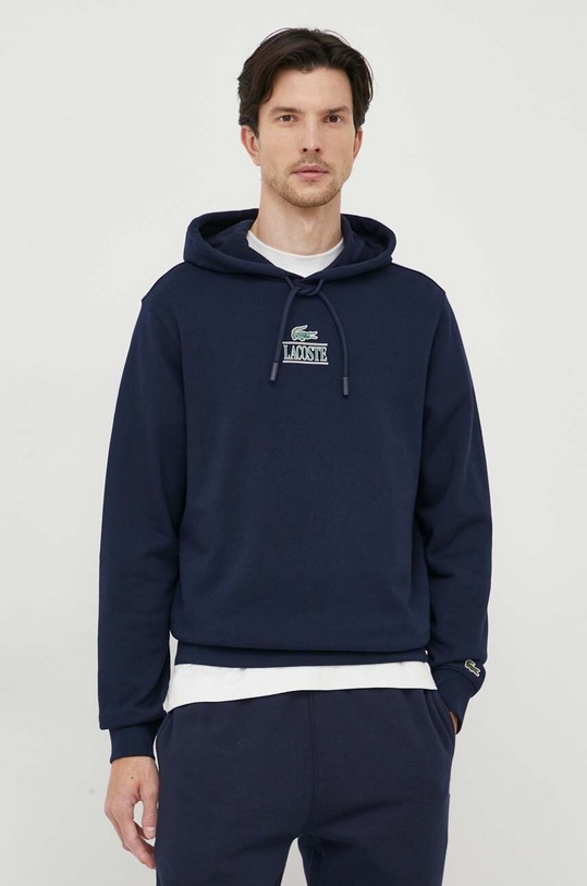 Lacoste hanorac de bumbac print bleumarin SH5643