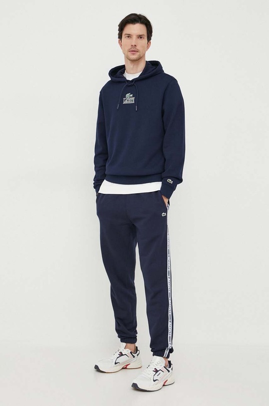 Lacoste pamut melegítőfelső SH5643 sötétkék SS24