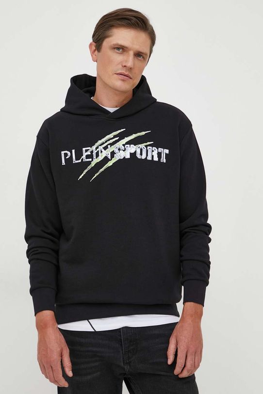 Кофта PLEIN SPORT с капюшоном чёрный FACC.MJB3060.SJO001N