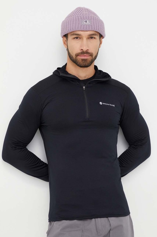 Športni pulover Montane Protium Lite S kapuco črna MPRLH15