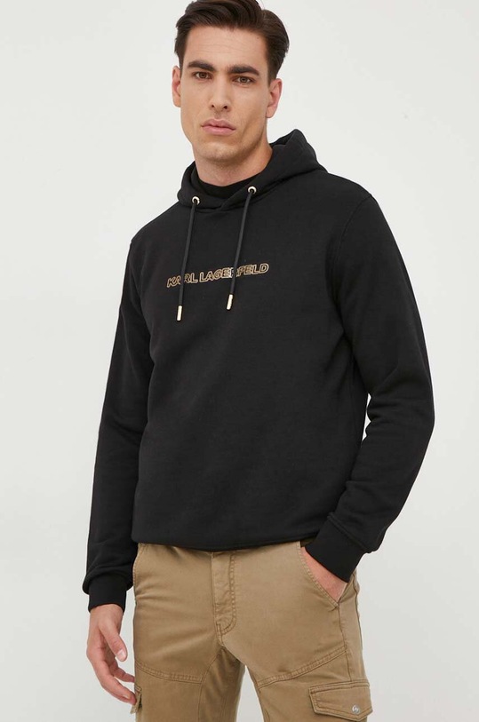 Mikina Karl Lagerfeld s kapucí černá 534910.705421