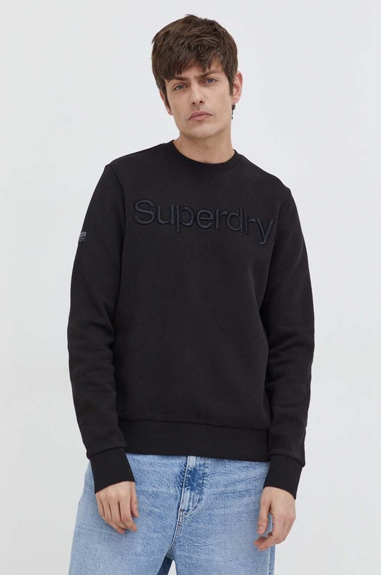Μπλούζα Superdry απλικέ μαύρο M2013138A.02A