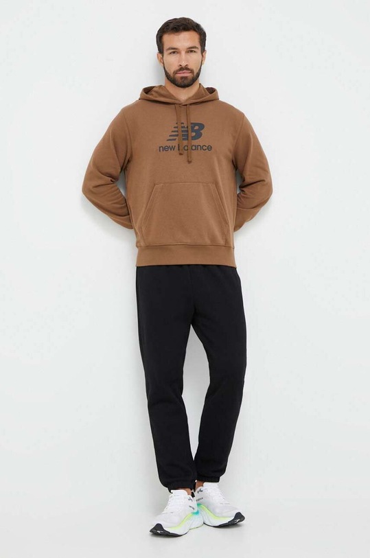 New Balance bluza MT31537DHE brązowy AW23