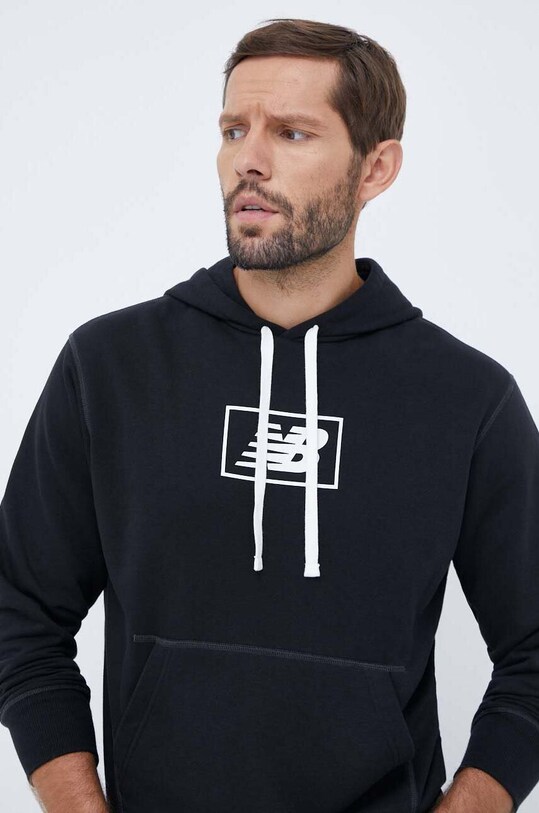 New Balance bluza z kapturem czarny MT33508BK