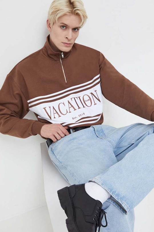 On Vacation bluza cu modele maro OVC.S87