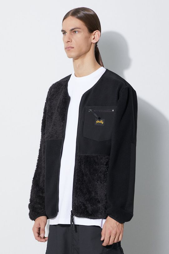 Stan Ray sweatshirt PATCHWORK FLEECE CARDIGAIN black AW2319856