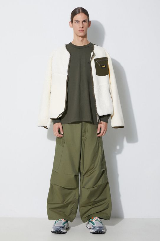 Μπλούζα Stan Ray PATCHWORK FLEECE CARDIGAIN εμπριμέ μπεζ AW2319827