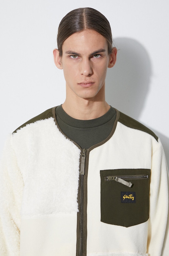 Μπλούζα Stan Ray PATCHWORK FLEECE CARDIGAIN AW2319827 μπεζ