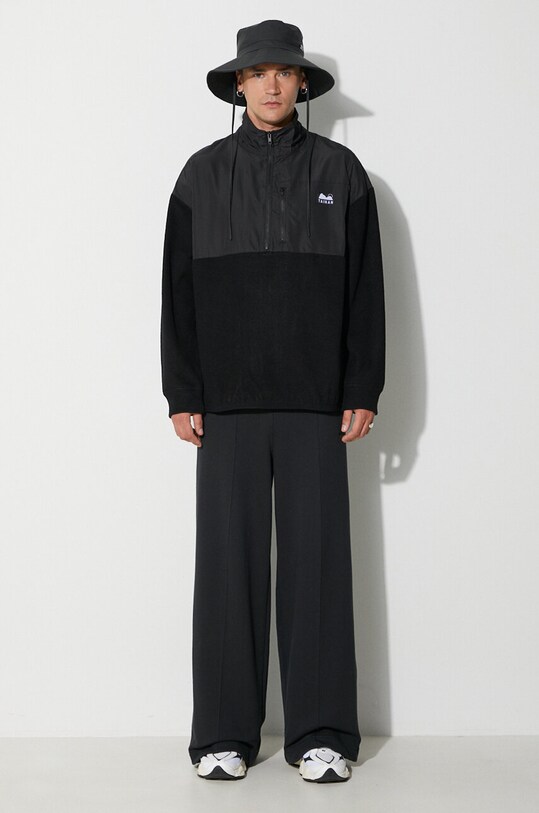 Taikan bluza bawełniana Polar Fleece Half TK0013.BLK czarny AW23