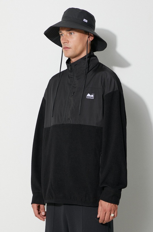 Bavlněná mikina Taikan Polar Fleece Half černá TK0013.BLK