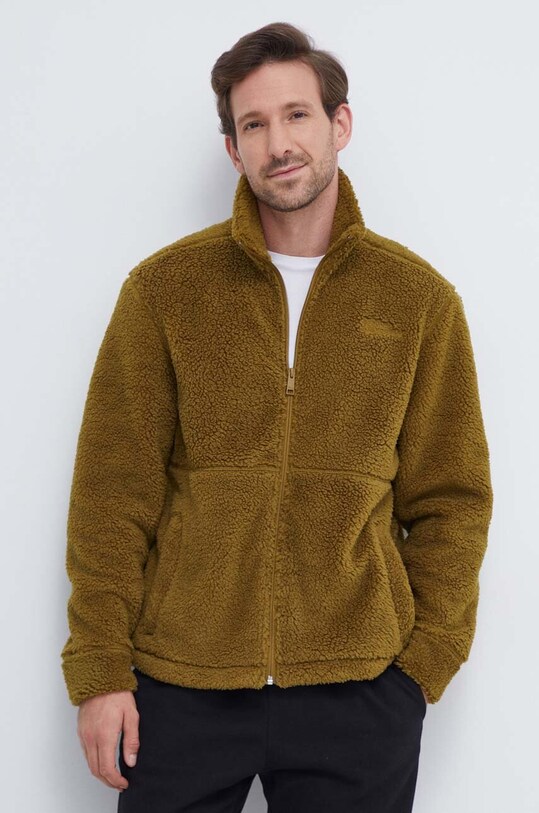 Флисовая кофта Jack Wolfskin без капюшона зелёный 1711151