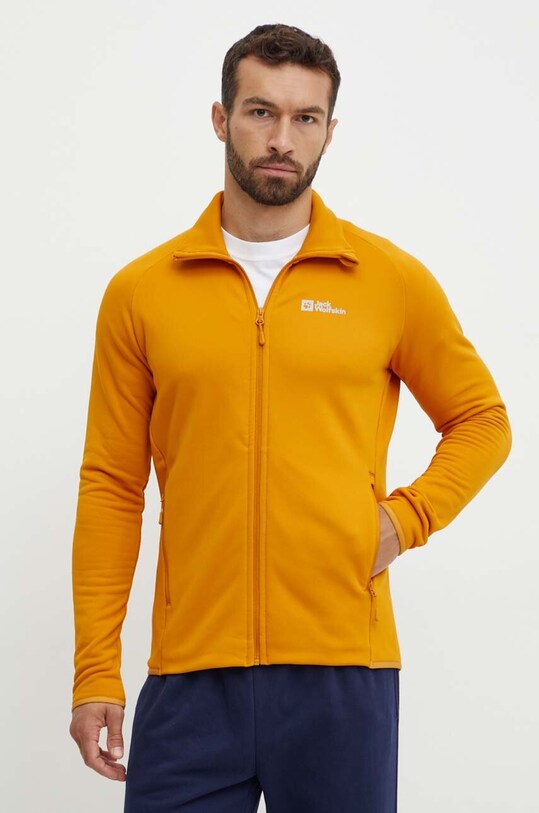 Sportovní mikina Jack Wolfskin Baiselberg bez kapuce oranžová 1711381