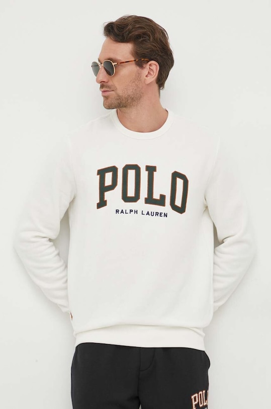 Mikina Polo Ralph Lauren bez kapucne béžová 710917887