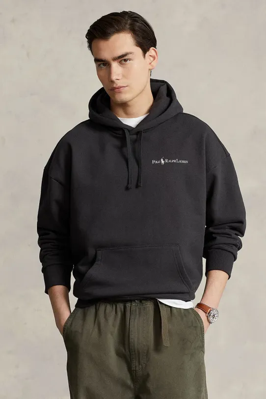 Mikina Polo Ralph Lauren s kapucí černá 710917904