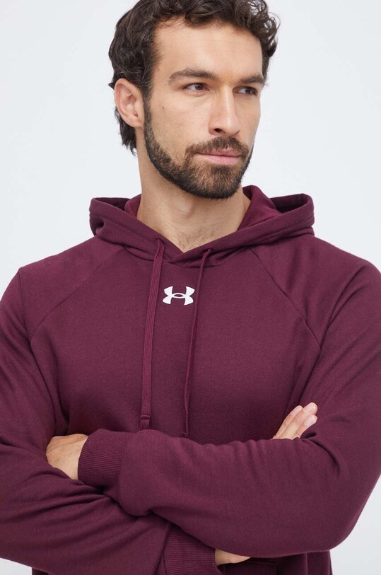 Under Armour felső Rival Fleece burgundia 1379757