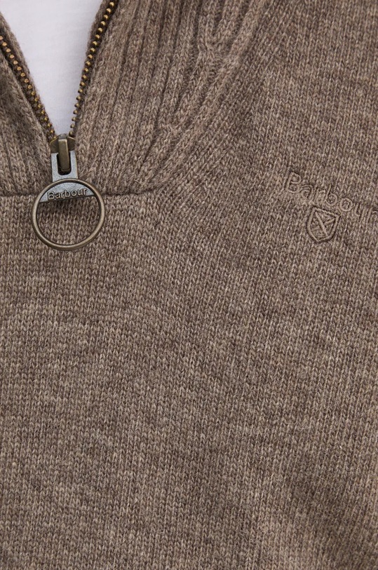 Вълнен пуловер Barbour MKN0339 бежов