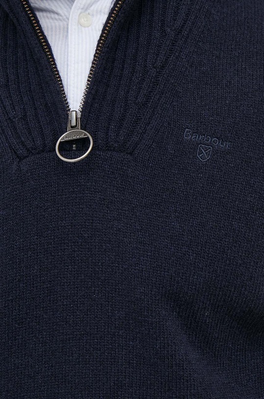 Barbour pulover de lana MKN0339 bleumarin
