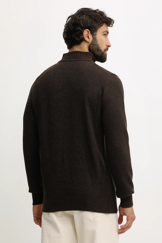 Odzież Barbour sweter wełniany MKN0339 brązowy