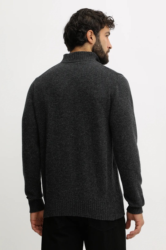 Odzież Barbour sweter wełniany MKN0339 szary