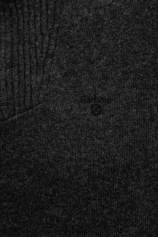 Barbour sweter wełniany MKN0339 szary