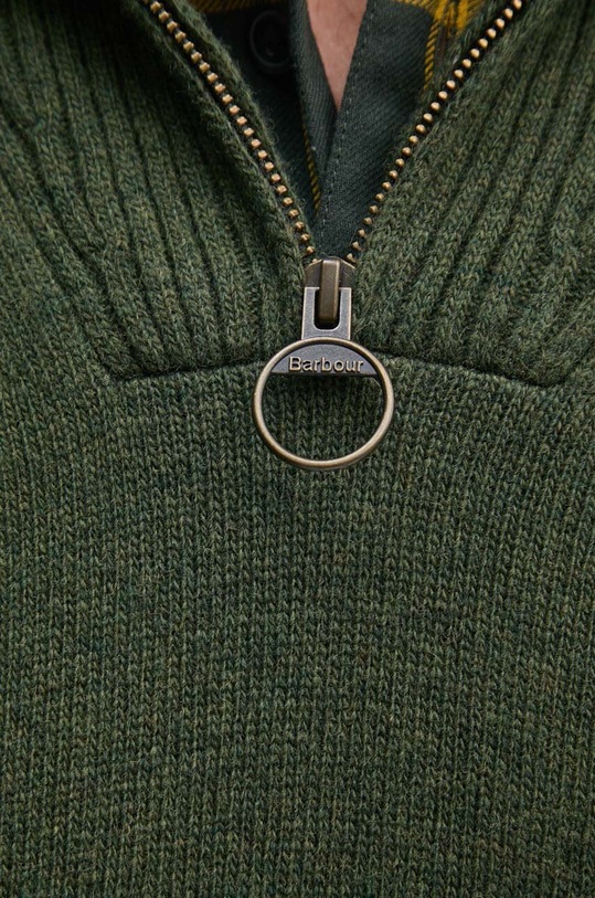 Barbour sweter wełniany MKN0339 zielony
