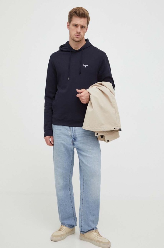 Barbour hanorac de bumbac MOL0472 bleumarin AW23