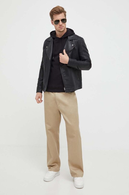 Pamučna dukserica Barbour MOL0472 crna AW23