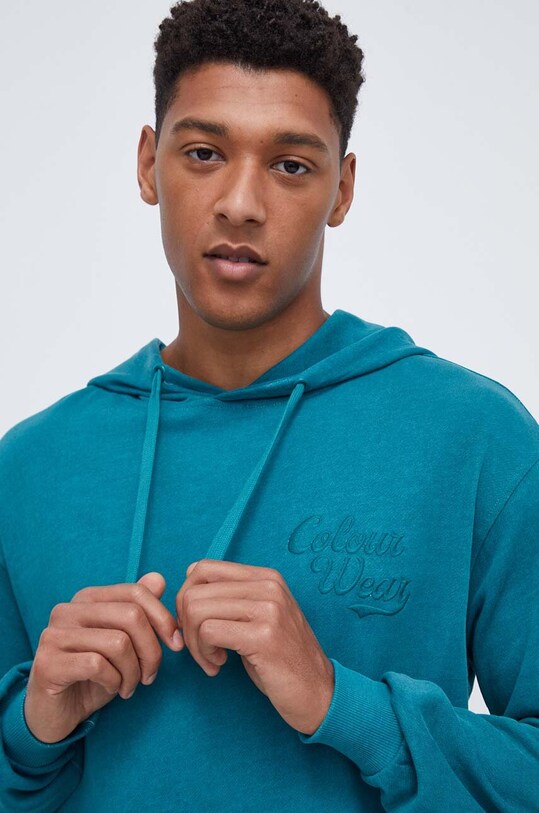 Бавовняна кофта Colourwear бірюзовий 7010367