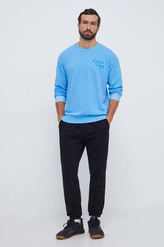 Бавовняна кофта Colourwear 7010369 блакитний AW23
