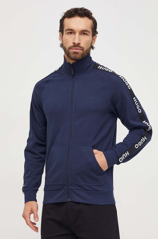 HUGO bluza bawełniana lounge granatowy 50496985