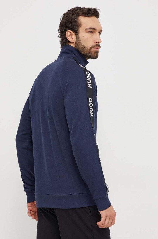 HUGO bluza bawełniana lounge 50496985 granatowy SS24