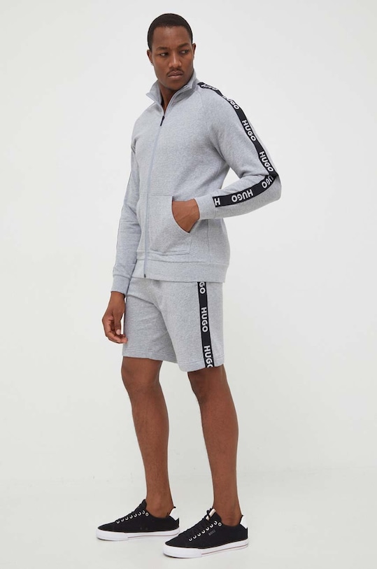 Домашен суичър от памук HUGO 50496985 сив SS24