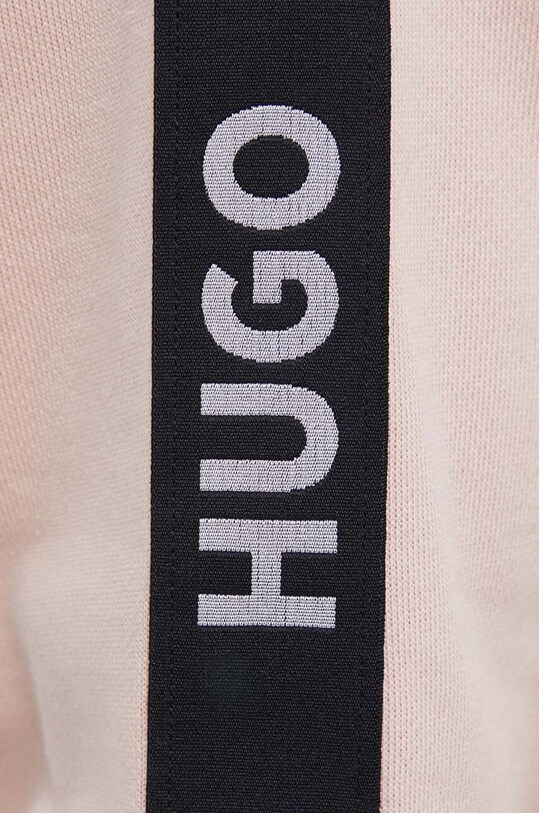 Бавовняна кофта лаунж HUGO 50497003 рожевий