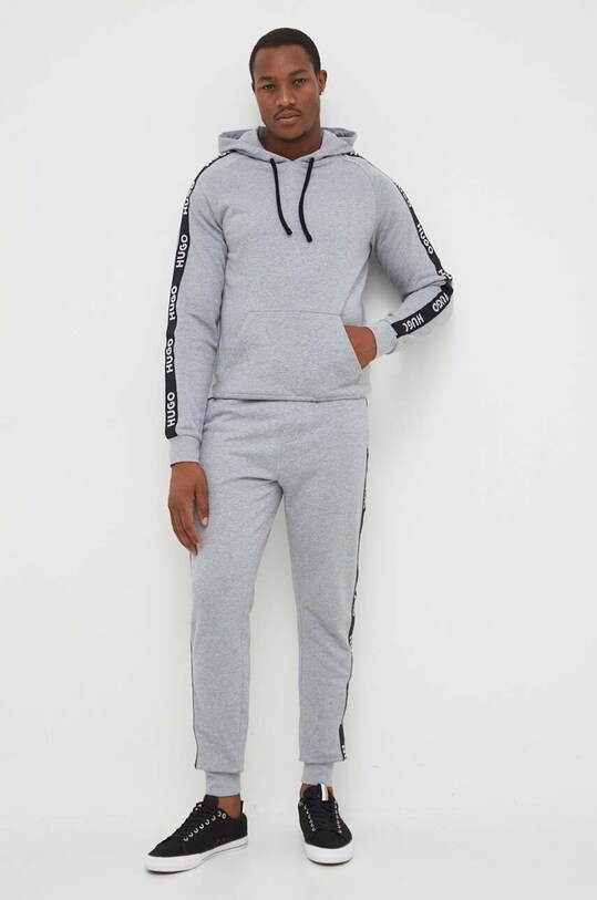 Βαμβακερό φούτερ HUGO 50497003 γκρί SS24