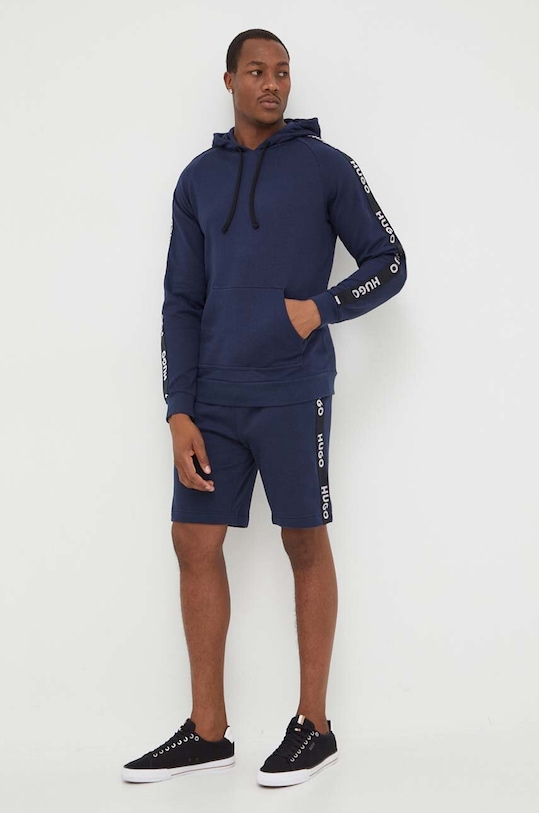 Bavlněná mikina HUGO 50497003 modrá SS24