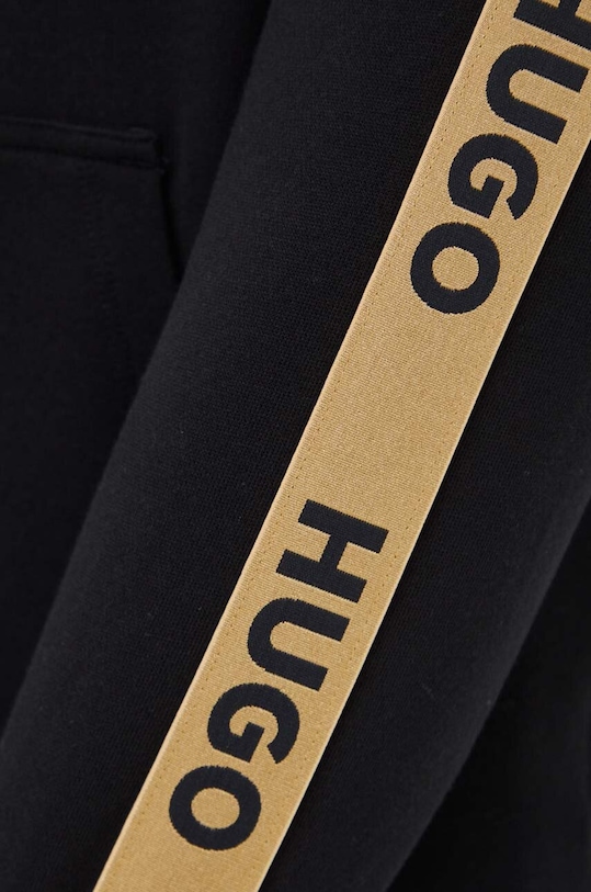 Βαμβακερό φούτερ HUGO 50497003 μαύρο