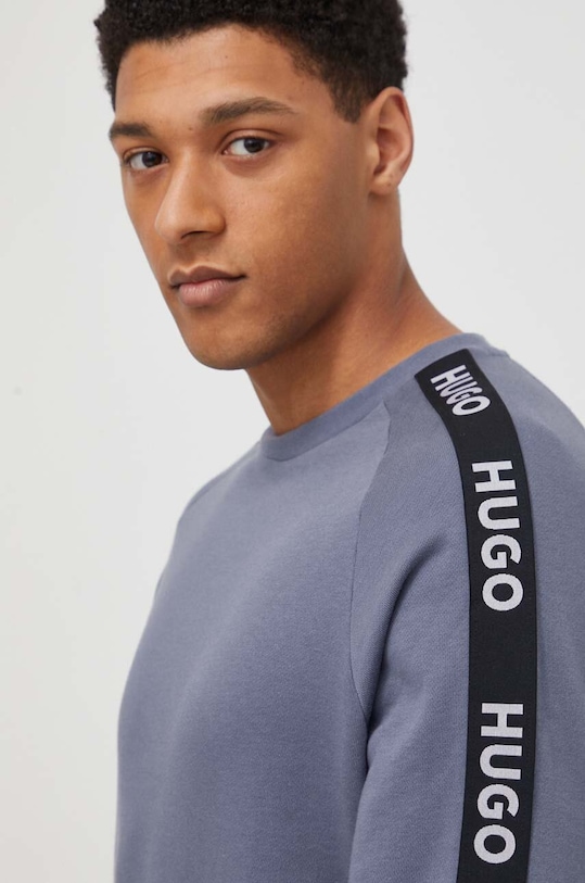 HUGO hanorac lounge din bumbac gri 50504273