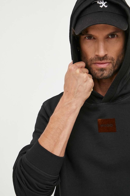 HUGO bluza bawełniana czarny 50496697