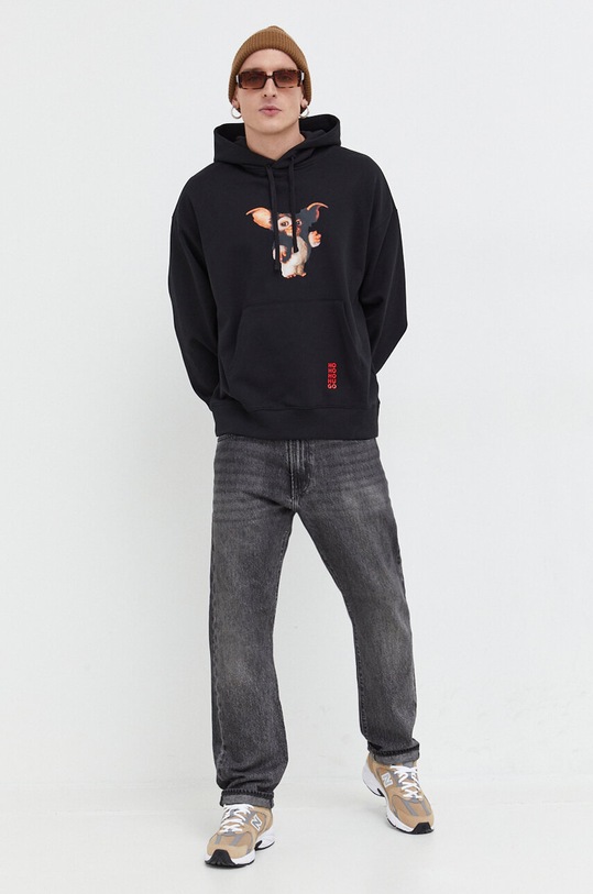 HUGO bluza bawełniana x Gremlins 50502875 czarny AW23