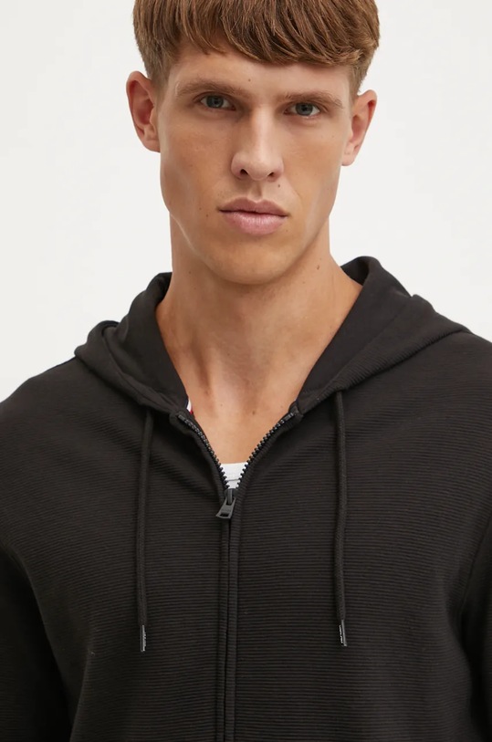Tommy Hilfiger hanorac lounge din bumbac negru UM0UM03011
