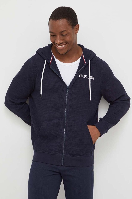 Tommy Hilfiger bluza bawełniana lounge bawełna granatowy UM0UM03131
