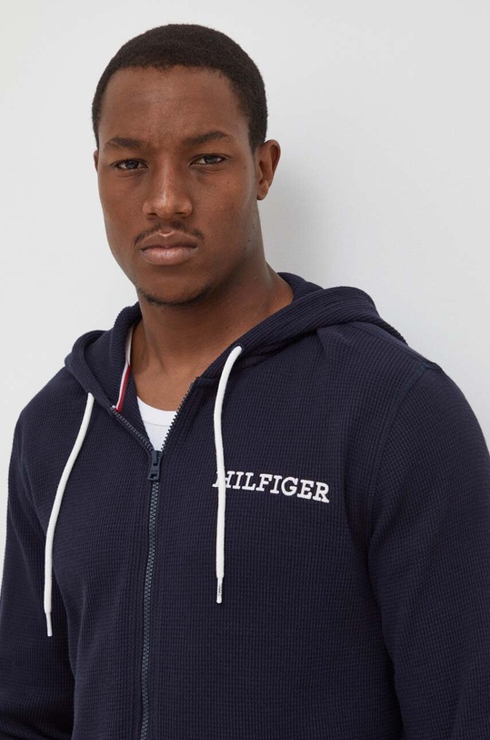 Tommy Hilfiger bluza bawełniana lounge granatowy UM0UM03131