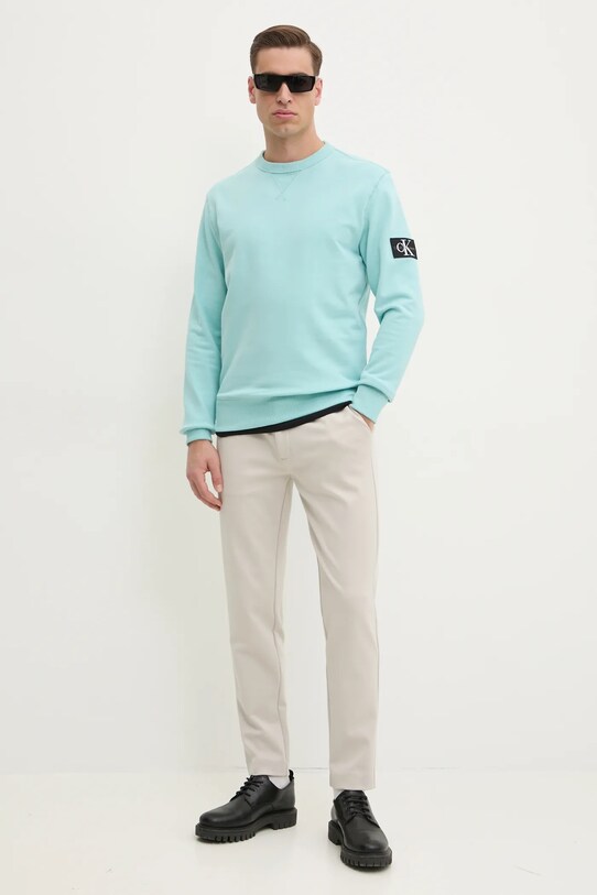 Хлопковая кофта Calvin Klein Jeans J30J323426 бирюзовый AA00
