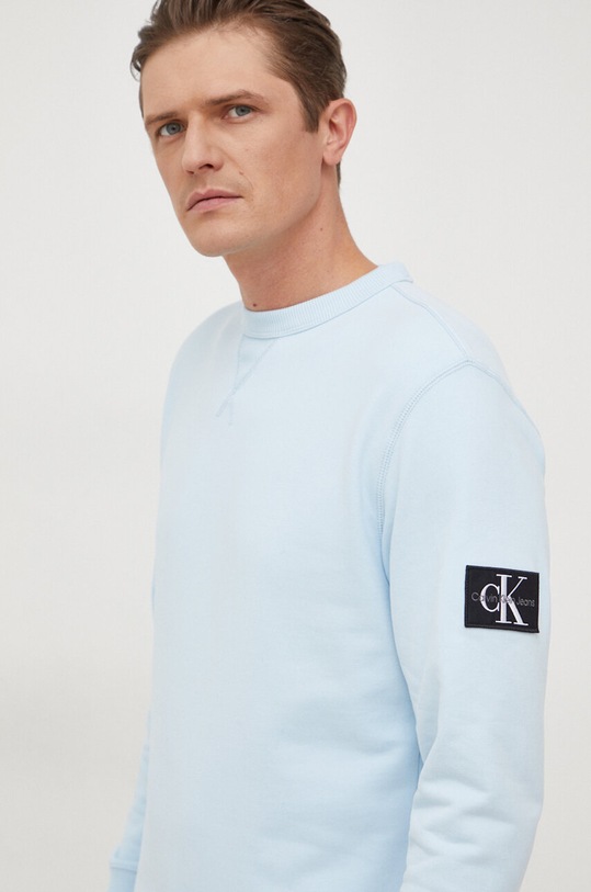 Бавовняна кофта Calvin Klein Jeans J30J323426 блакитний AA00