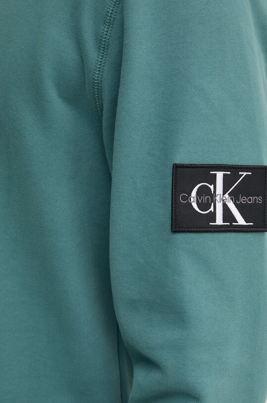 Calvin Klein Jeans hanorac de bumbac J30J323426 turcoaz