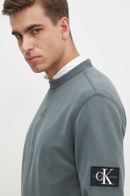 Bavlněná mikina Calvin Klein Jeans šedá J30J323426