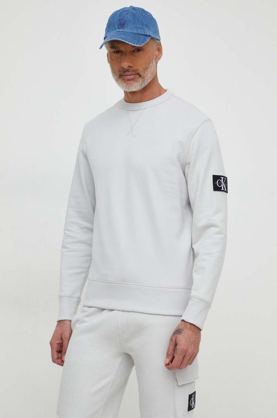 Calvin Klein Jeans hanorac de bumbac gri J30J323426